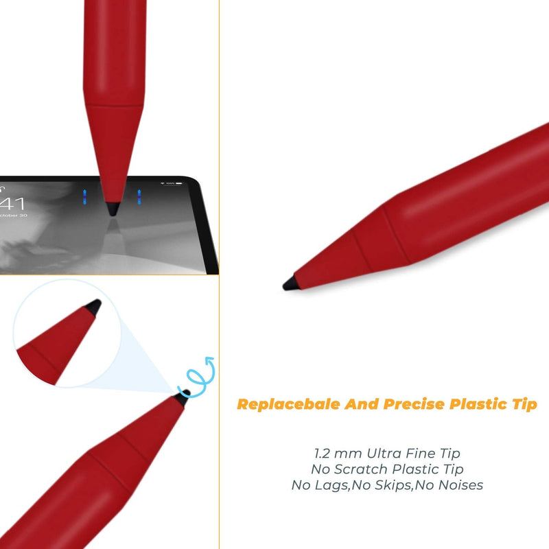 2022 iPad Air 5th/4th Generation 10.9" Stylus Pencil with Palm Rejection,1.5mm POM Fine Tip Active Pen Compatible with Apple Pencil for iPad Air 5th/4th 10.9 Inch Drawing Writing Stylus Pen Red