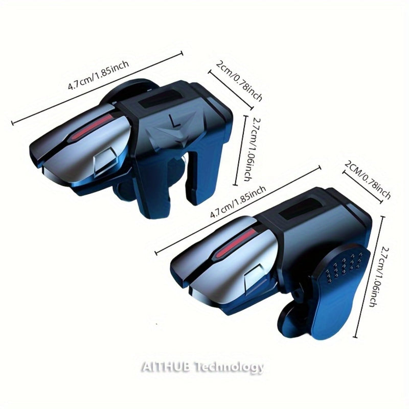 6 Finger Shooting Trigger Controller Sensitive Target Buttons Ergonomic Gamepad, Anti-Slip Anti-Sweat Gaming Finger Sleeves 1/3/6 Pairs for Smartphone FPS Shooting Battle Games Black + 3 Pairs