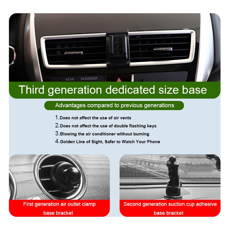 Car Phone Holder for Mitsubishi Eclipse Cross Auto Accessories [Only for 2018-2025 Eclipse Cross] [Auto Lock Hands Free Cell Phone Mount Car fits for iPhone & All Smartphones]