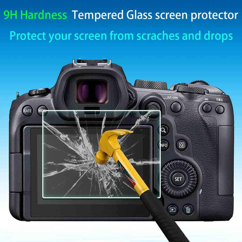 Screen Protector for Canon EOS R7 /EOS R6 Mark II/EOS R6 Camera, 9H EOSR6 EOSR7 Tempered Glass Screen Protector Edge to Edge Protection,Anti-Scrach Anti-Bubble [3 Pack]