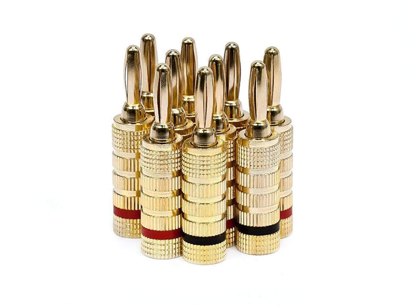 Monoprice Certified Premium HDMI Cable (25 Feet) and Gold Plated Speaker Banana Plugs (5 Pairs)