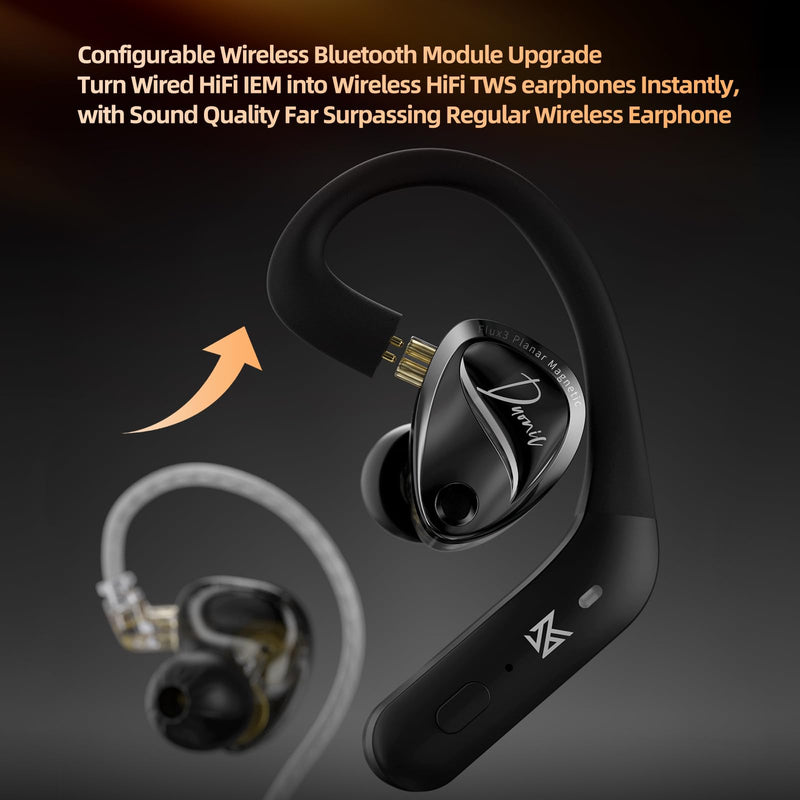 KZ Duonic in Ear Monitor, HiFi IEM Earbuds | 1DD+Triple-Magnet Planar Driver, 4 Tuning Switches with 12 Timbre, Bass Studio Headphones for Audiophiles, 3.5mm with Mic 3.5mm Jack with MIC