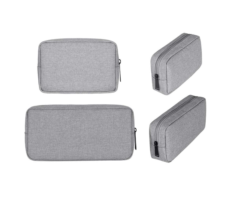 Universal Electronics/Accessories Soft Carrying Case Bag, Durable & Light-Weight,Suitable for Out-Going, Business, Travel and Cosmetics Kit（Gray）