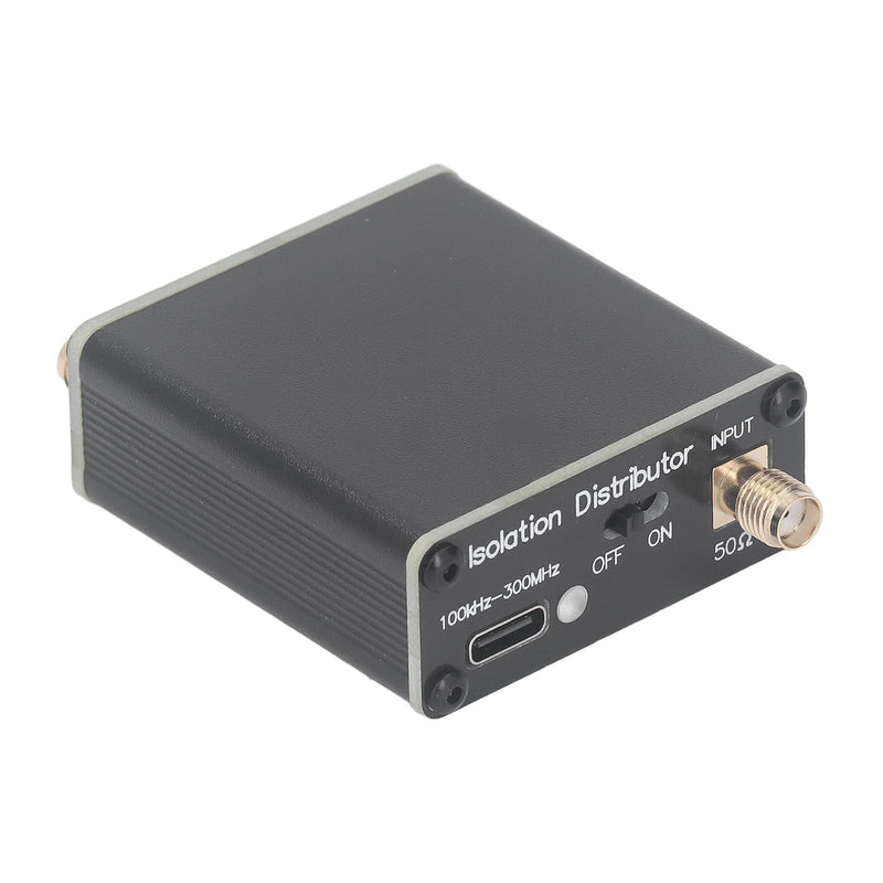 Active RF Isolation Distributor, 100kHz-150MHz RF Splitter for SDR GPSDO Source, Reliable Distribution with Isolator for Common Mode Interference Suppression