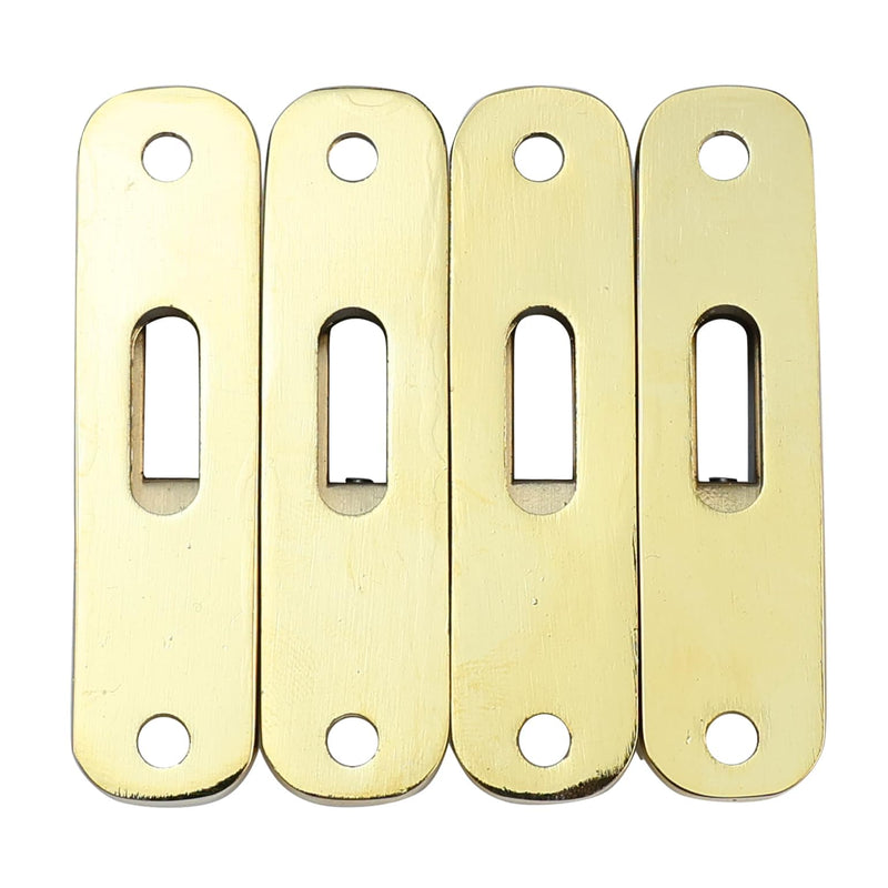 [AUSTRALIA] - Gold Single String Bass Guitar Bridge with Brass Saddle Individual Fixed Bridge for 4 String Electric Bass Replacement Parts 4 piece Gold 