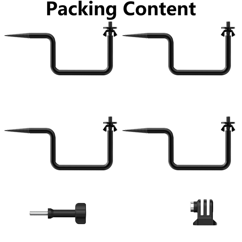 [AUSTRALIA] - Trail Camera Mount, 4 Packs Trail Cam Mounts, Tree Hunting Accessory, 360° Rotatable Game Camera Holder with 1/4"-20 Screw, Heavy Duty Trail Cam Mount for Hunting Cameras/Action Cameras/Solar Panels 