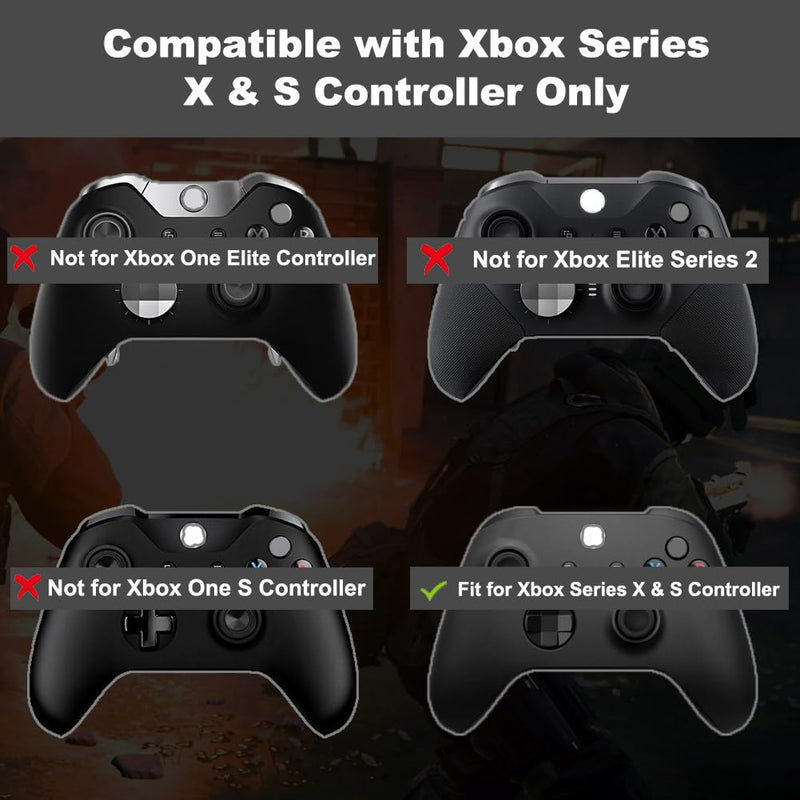 RB LB Bumpers Shoulder Trigger Buttons Top Middle Bracket Controller Replacement for Xbox Series X & S (2 Black) 2 Black