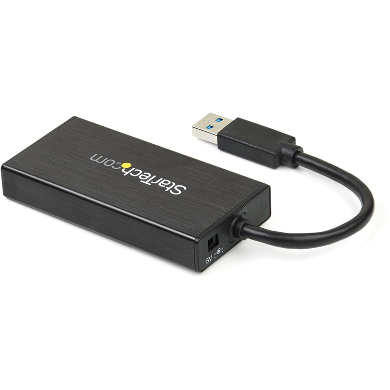 StarTech.com USB 3.0 Hub with Gigabit Ethernet Adapter - 3 Port - NIC - USB Network / LAN Adapter - Windows & Mac Compatible (ST3300GU3B) Black w/ 3 USB Ports