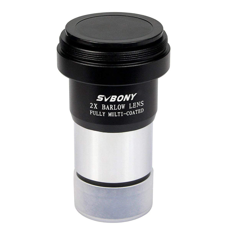 SVBONY Barlow Lens 2X, 1.25 inch Barlow Lens with Multi Coated Broadband Green Film, Telescope Accessories with M42 Thread for Telescope Eyepiece