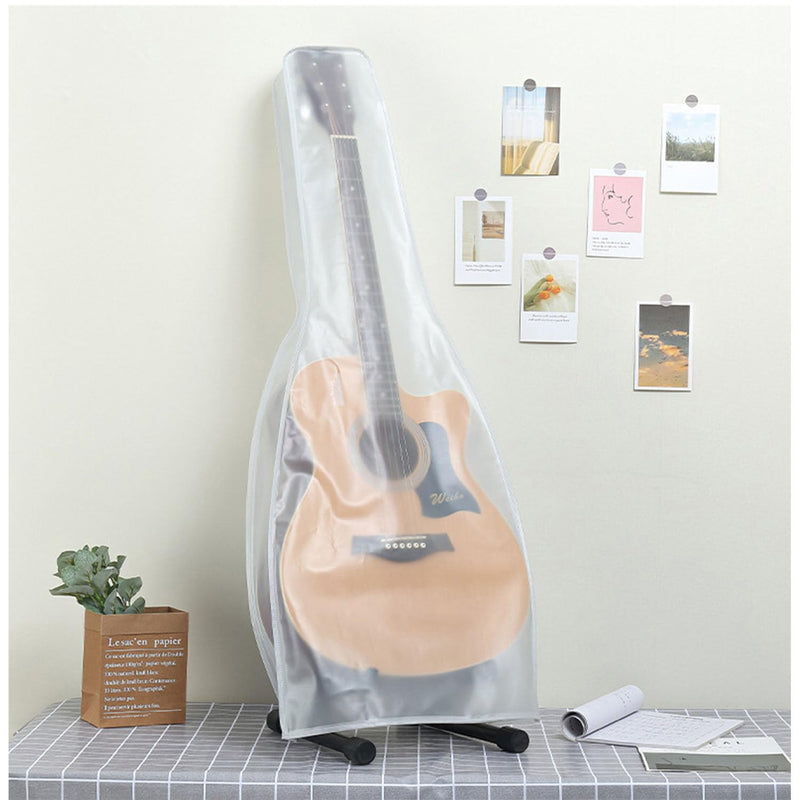 Guitar dust Cover wall mount Transparent Guitar Dust Cover PVC Frosted Fits Acoustic, Electric,ukuleleWater Resistant Dust Dirt Moisture (For Acoustic guitar) For Acoustic guitar