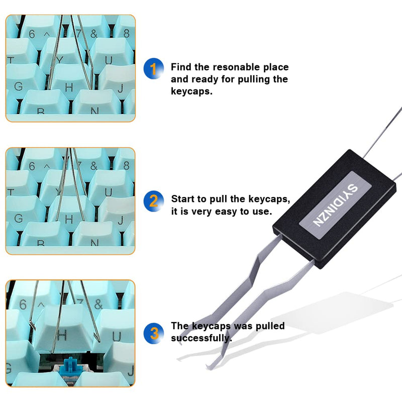 Keycap Puller Remover Keycaps Removal Tool with Brushs for Mechanical Keyboard and Electronic Devices