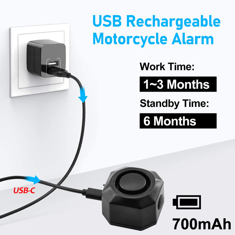 Bike Alarms for Ebikes Accessories, Electric Scooter Accessories, Car Alarm System with Motion Sensor, Wireless Antitheft Products, Waterproof Vibration Bike Alarms for Ebikes Bike Scooter Car 2 pack