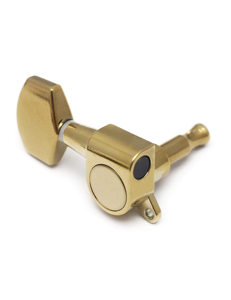 Metallor Sealed String Tuning Pegs Keys Machines Heads Tuners 3L 3R Electric Guitar Acoustic Guitar Parts Replacement Gold.