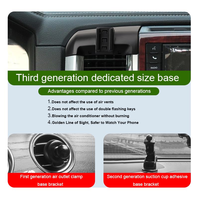 Car Phone Holder for Dodge Ram 1500 2500 3500 Auto Accessories [Only for 2009-2012 Ram 1500 2500/3500] [Auto Lock Hands Free Cell Phone Mount for All Smartphones] 2009-2012 Ram 1500 2500 3500