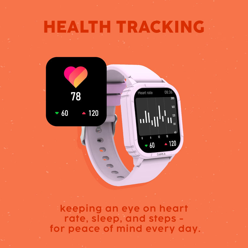 Cubitt Jr. Smartwatch Fitness Tracker, 1.75" AMOLED – Obsidian Black | For Kids and Teens with Games, Step Counter, Sleep Monitor, Heart Rate Monitor, Calculator, Activity Tracking, Waterproof