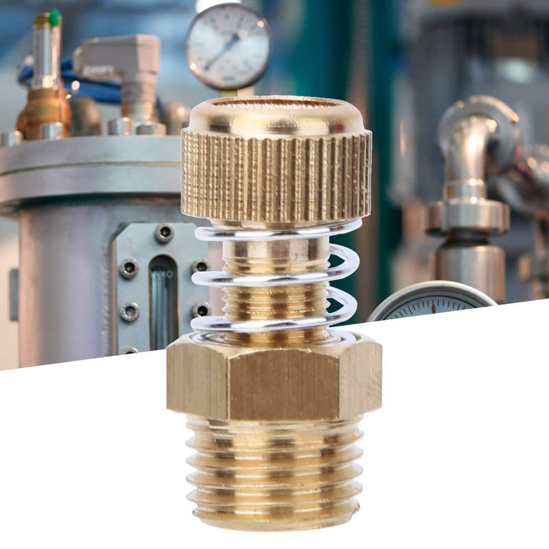 10 Pcs Threaded Pneumatic Silencer Brass BSPT Male Thread Solenoid Valve Muffler Muffler (1/4) 1/4