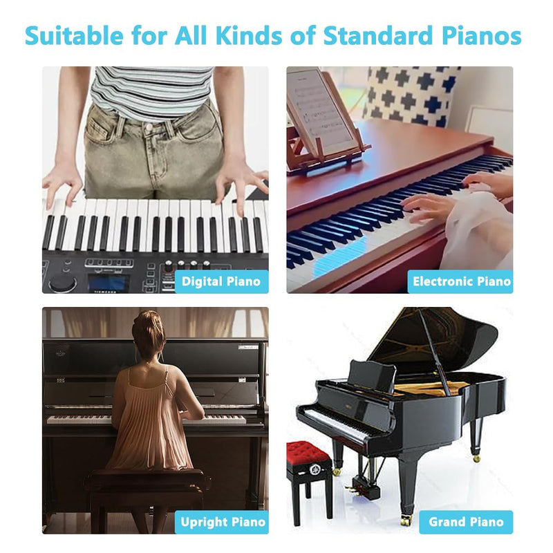 Removable Piano Keyboard Notes Labels, Piano Keyboard Stickers,Piano Key Stickers for Beginner 88/76/61/54/49/37 Key, Made of Reusable Silicone Comes with a Dust Cover and Box Multicolor 88-multicolor