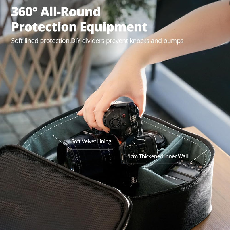 AMBITFUL Carrying Bag Zoom P7 for Photography Equipments with Large Capacity, Multi-functional Storage Case for Mini Drone and Other Accessories,with Thick Sponges | Large Capacity Bag with Shock Absorbing Thick Sponge and Inner Mesh Pockets to Safely ...