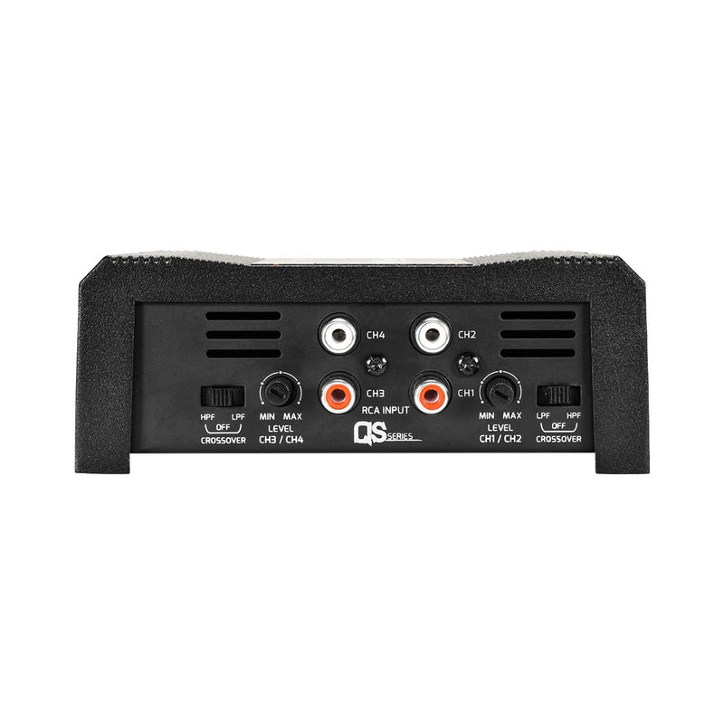 PRV Audio QS400.4 2 Ohm Mini Compact 4 Channel Car Audio Amplifier 4 x 100 Watts RMS at 2 Ohm - 400 Watt Amp Stereo 12 Volts Amp Class D Full Range Bridgeable