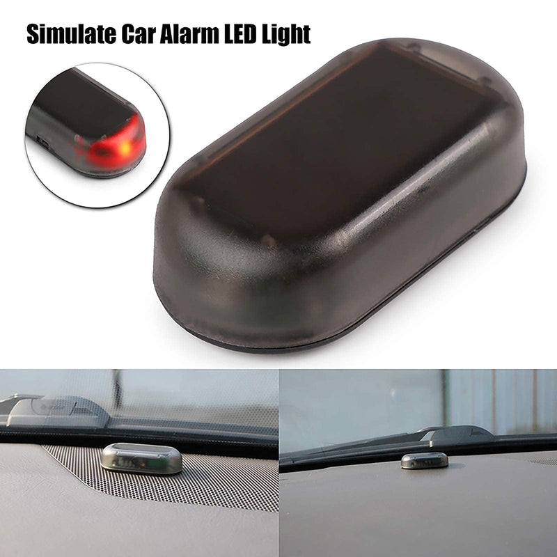 [AUSTRALIA] - Solar Car Alarm LED Light, 1Pack Anti-Theft LED Flashing Security Light Car Security Anti Theft Device Red Light Self-Adhesive Fake Lamp 