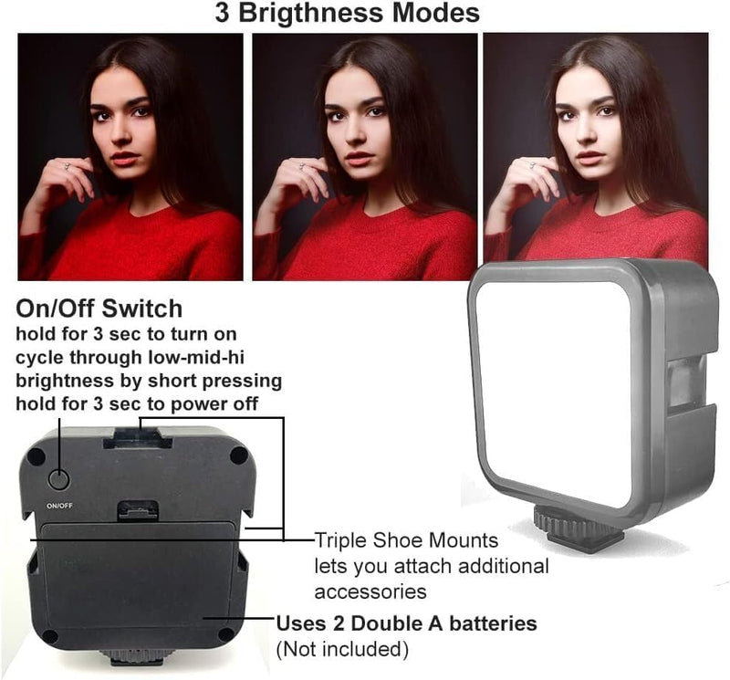 Start-Up Beginner Vlogging Kit with 6" Flexible Tripod, 36 LED Studio Light & Smartphone Holder Tripod Adapter Mount for Amateur Vlogging, YouTube, Tiktok and Instagram Live Stream Kit