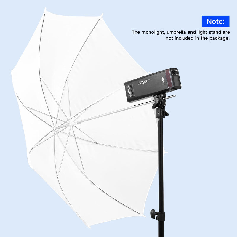 Godox AD-E2 Flash Holder Metal Bracket with 1/4 Inch Screw Umbrella Mount for AD200 AD200Pro AD300Pro 1 Pack