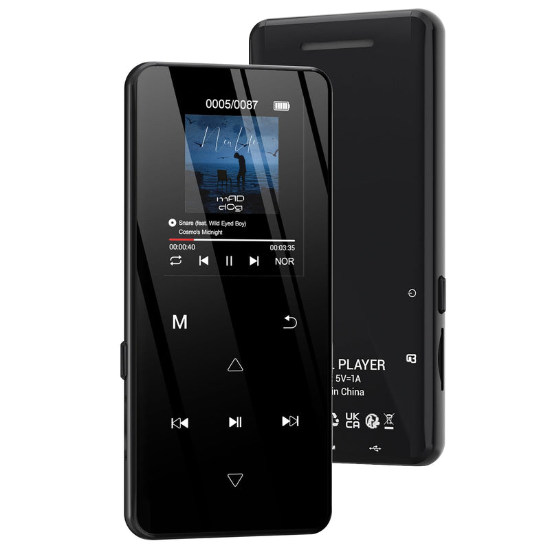 MP3 Player with Bluetooth 5.3, 32GB Portable Music Player with Speaker, HiFi Lossless Audio, Expandable to 128GB, Lightweight for Running, Gym, Travel, Kids & Students