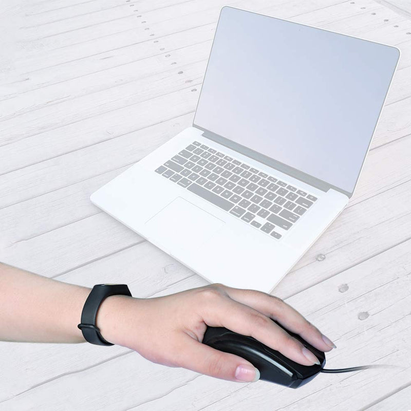 WishLotus Left Handed Mouse Logo Laser Engraving and Matte Process 800 DPI Resolution 3D Button Plug and Play Mini USB Wired Mouse Suitable for Laptop