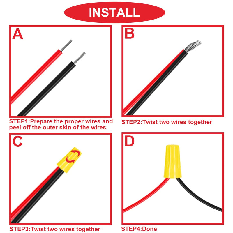 [AUSTRALIA] - 5Pcs 6mm DC 12-24V Red/Yellow/Blue/Green/White LED Metal Indicator Light Waterproof Signal Lamp with 150mm Cable Length Metal LED Indicator Light and Wiring Cap for Car Interior Trucks Boats 