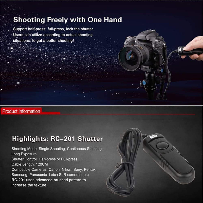 [AUSTRALIA] - Pixel Remote Commander Shutter Release Cable DC2 Compatible with Nikon Z5 Z6 Z6-II Z7 Z7-II D3200 D3300 D5000 D5100 D5200 D5300 D5600 D5500 D90 D7100 D7200 D7500 D750 D780 P7700 P7800 MC-DC2 
