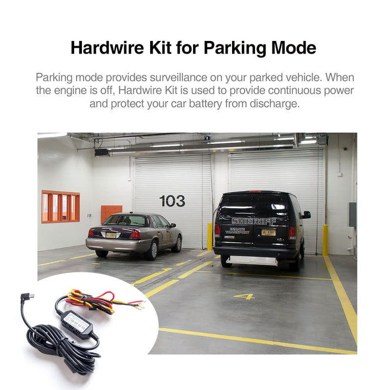 VIOFO HK4 Acc Hardwire Kit, USB-C Hard Wire Kit for T130/A139Pro/WM1/A229Duo&A229PLUS&A229PRO,/A119MINI2 Dash Cam, Low Voltage Protection for Parking Mode HK4 Hardwire Kit