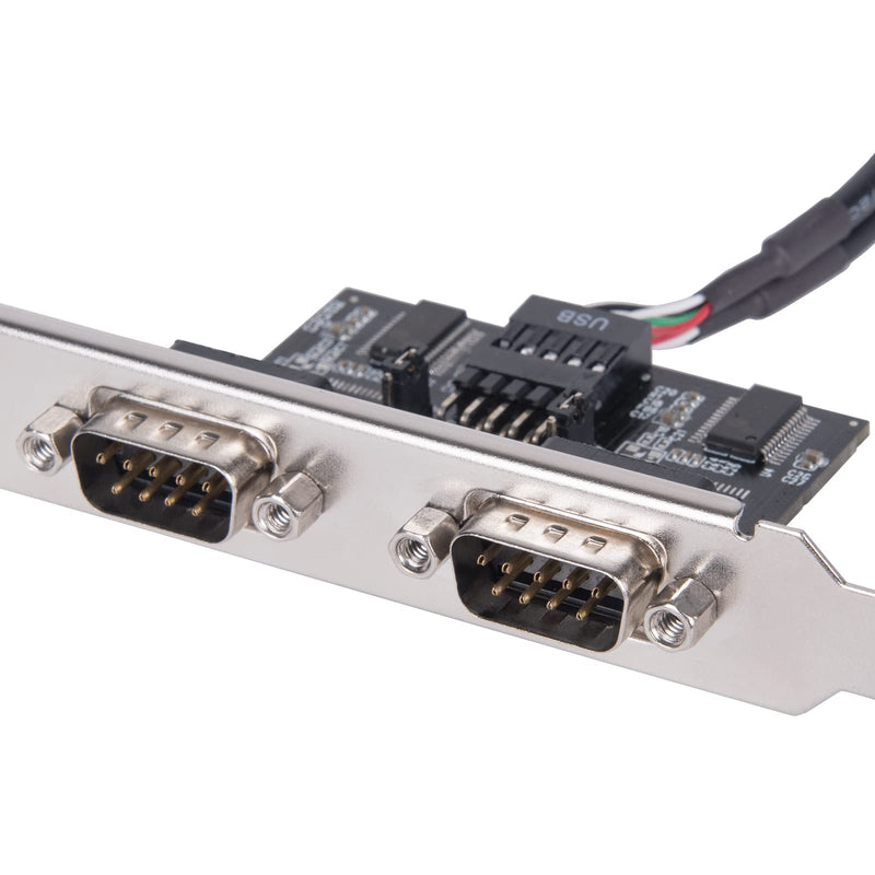 SilverStone Technology ECD01 Internal USB 2.0 to Dual RS232 Serial Port Adapter, SST-ECD01