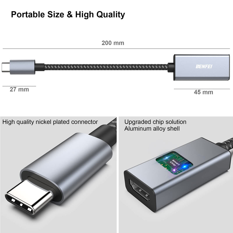 BENFEI 5 Pack USB C to HDMI Adapter 4K@60Hz, USB Type-C to HDMI Adapter [Thunderbolt 3/4/5 Compatible] with iPhone 15 Pro/Max, MacBook Pro/Air 2023, iPad Pro, iMac, S23, XPS 17, Surface Book