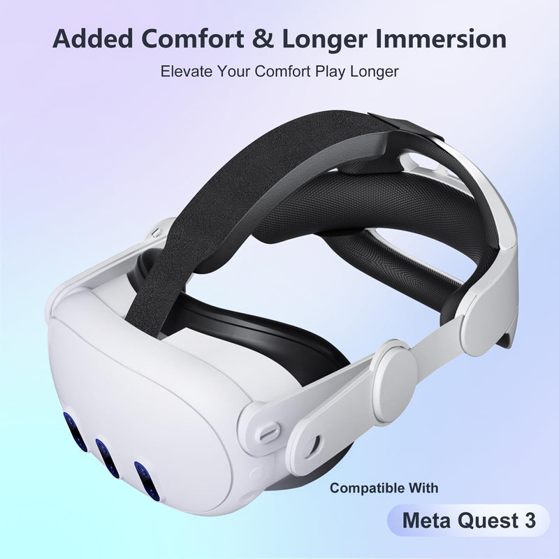 5000mAh Battery Pack for Oculus Quest 2 (Pack of 2),Pressure-Free Head Strap for Meta Oculus Quest 3