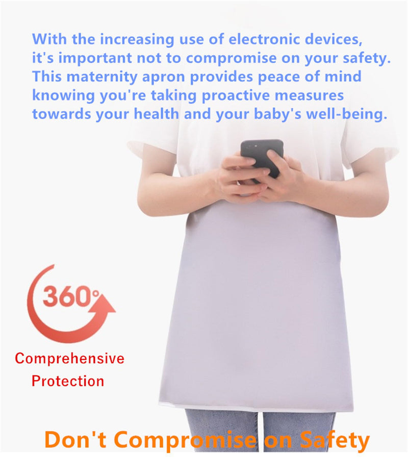 EMF Protection Clothes 5G Anti Radiation Faraday Tank Maternity Pregnancy Shielding Apron Dress Babyshower Gift Silver