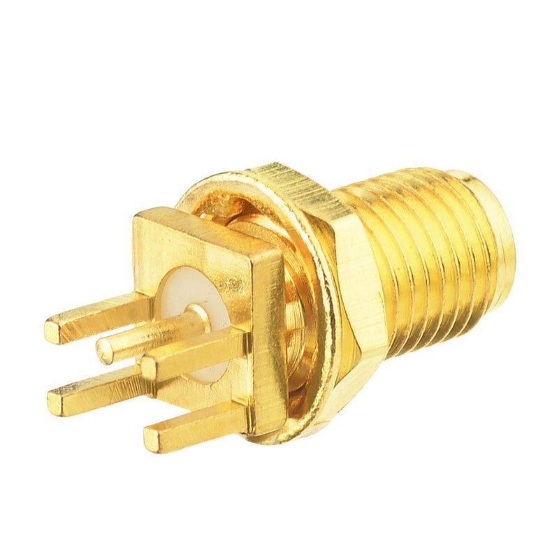 Eightwood SMA Plug SMA Female Straight Bulkhead Solder .062 Inch End Launch for Wireless WLAN WiFi Antenna 10 Pieces Multi-Way Solder PCB