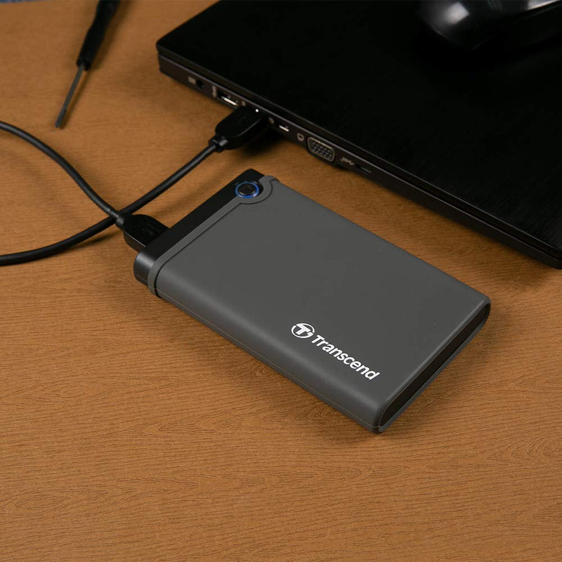 Transcend StoreJet 25CK3 2.5” SATA III SSD/HDD Enclosure Kit USB 3.1 Gen 1 TS0GSJ25CK3,Grey