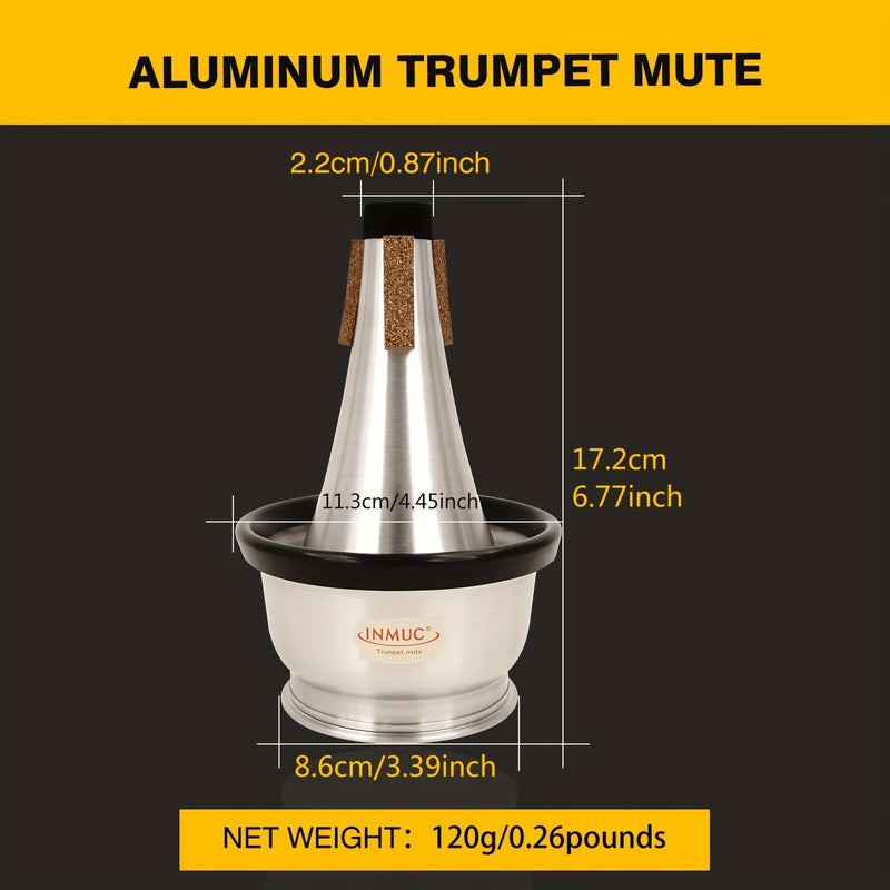 Trumpet Cup Mute - Premium Rubber Cup Mute for Trumpet, Enhances Tone Quality with Warm, Mellow Sound - Durable and Easy to Use for Practice and Performances