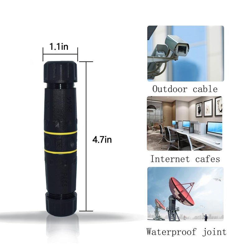 ZUZONG IP68 Waterproof Cat7 RJ45 Coupler, 10GB Shielded Pure Copper Ethernet Coupler, IP68 Waterproof Ethernet Outdoor LAN Connector for Starlink/Cat5/Cat6/Cat6A/Cat7/Cat8 Ethernet Cable(5 PCS Female) 5