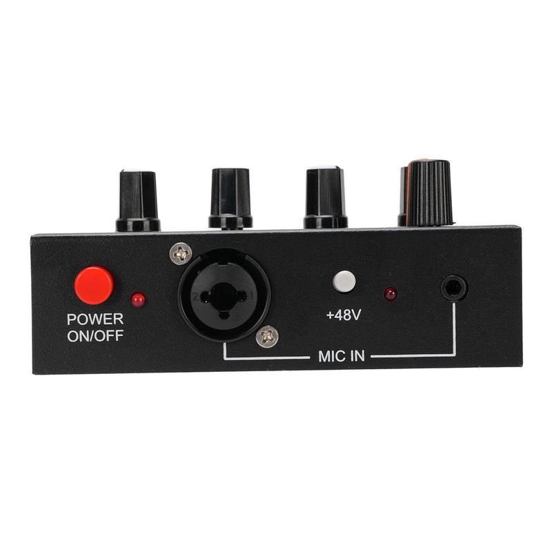 Microphone Preamp Mic Gain Booster 3 Input with 48V Power, XLR Balanced, 3.5mm/6.35mm Output, for Dynamic and Condenser Mic (with 3.5mm Sound Cable) With 3.5mm Sound Cable