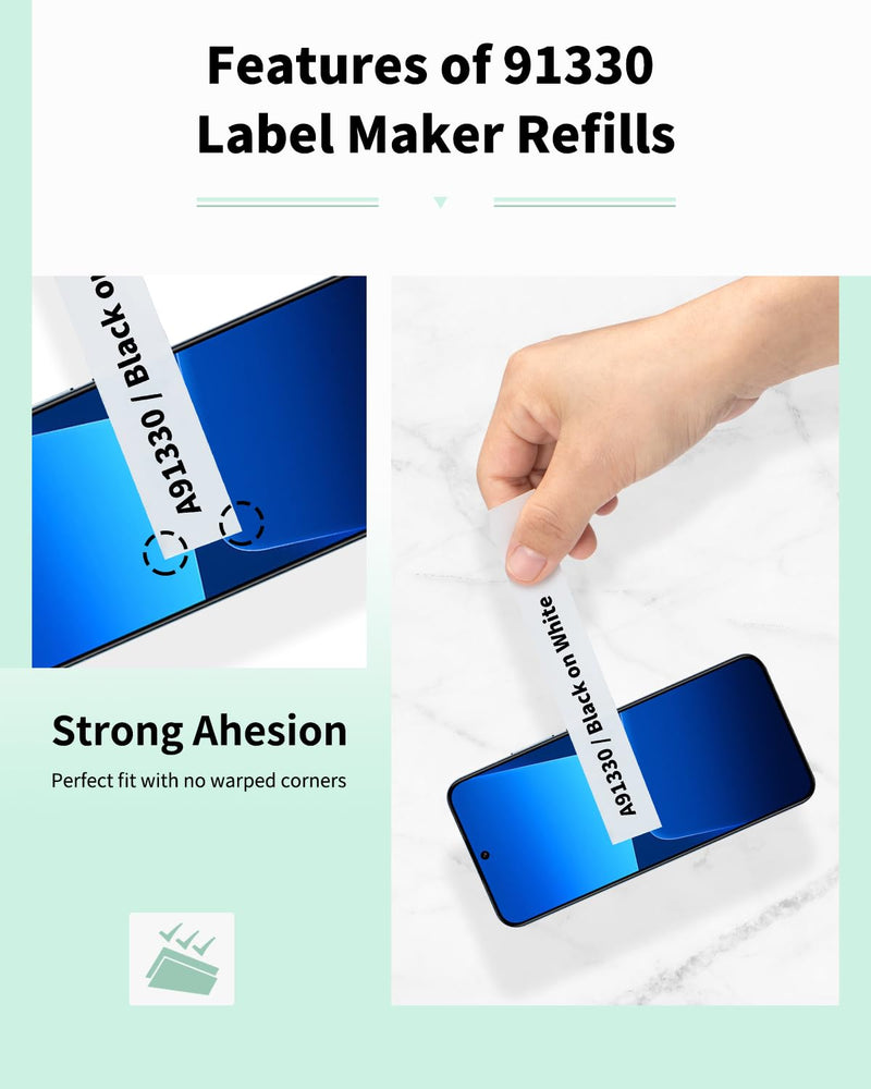 [AUSTRALIA] - Label KINGDOM Replacement for DYMO LetraTag Refills White Paper Tape Compatible with DYMO Tape Refills 91330 Self-Adhesive for DYMO LetraTag LT-100T LT-100H QX50 Label Maker, 1/2 Inch x 13 ft, 3-Pack 