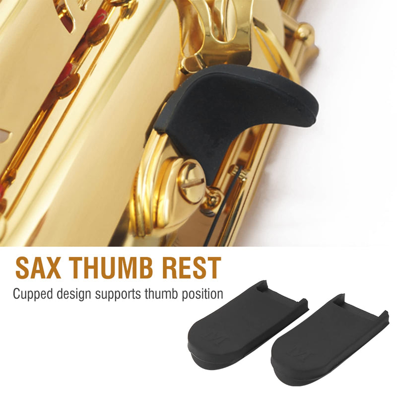 2PCS Saxophone Thumb Rest, Comfortable Saxophone Thumb Finger Rest Pad, Rubber Sax Gel Cushion Pad, for Tenor Saxophone, Baritone Saxophone