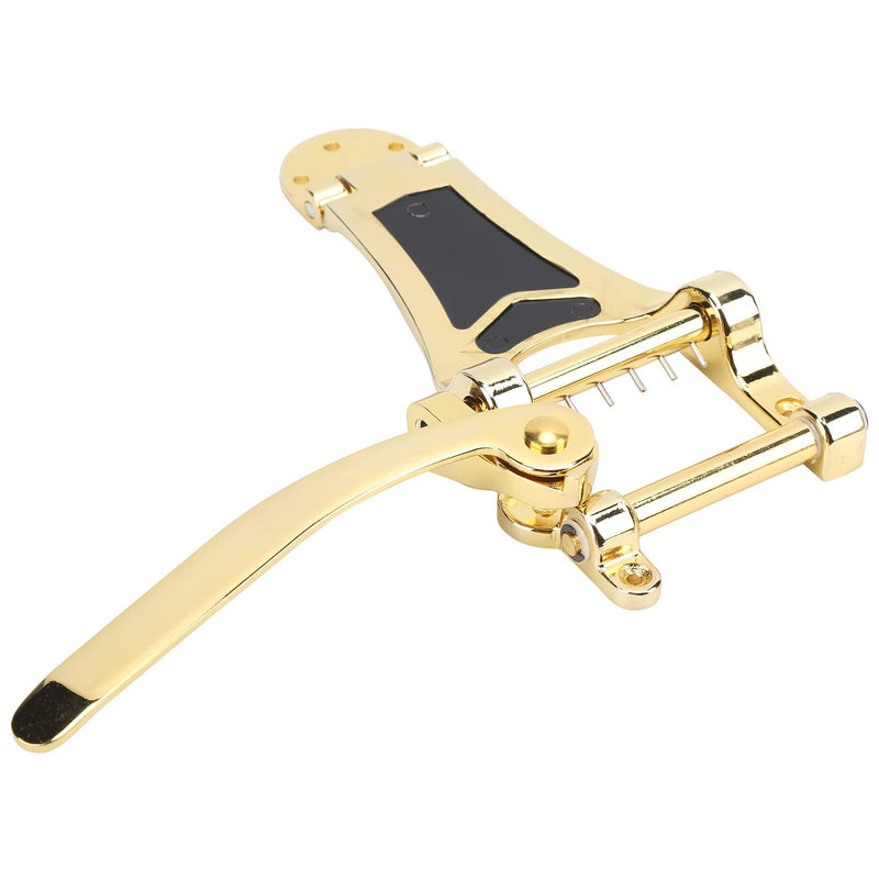 Guitar Vibratos, Guitar Tremolo Unit Vibrato Bridge Guitar Tailpiece Replacement with Hand Crank Stringed Instrument Accessories(Gold) Gold