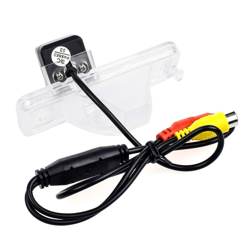 AHD1080P Car Reverse Camera for Hyundai Santa Fe ix45 Maxcruz KIA Carens Rondo, License Plate Light Replacement, Fisheye Golden Backup Cam, Night Vision, 170° Wide Angle, IP69
