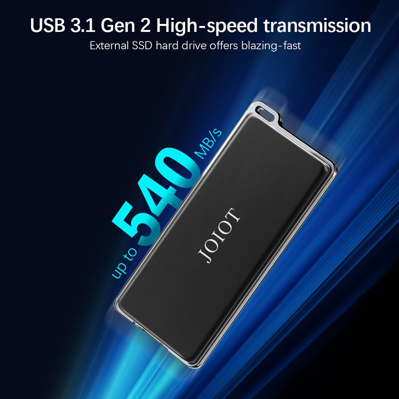 JOIOT 250GB SSD External Hard Drive,Up to 540MB/s,USB 3.1 Gen2,External Solid State Drive Compatible with PS4 / PS5 / Windows/Mac 250GB-Upgrade