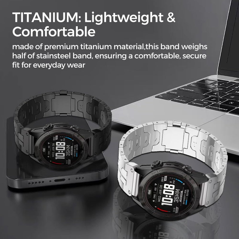 26mm Titanium Magnetic Metal Quick Fit Band Compatible for Tactix 8 51mm/Instinct 3 50mm/Fenix 8 51mm/Fenix 7X Pro,22mm Band for Tactix 8 47mm/Descent G2/Fenix 8 47mm 22mm