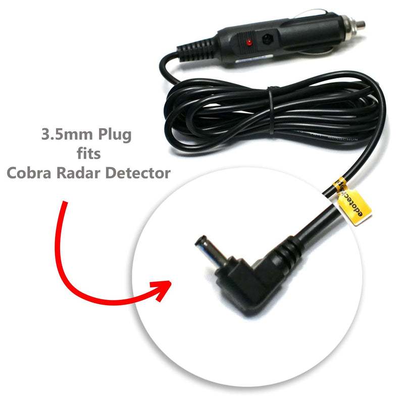 Car Adapter Cable Power Cord for Cobra Rad480i 250 350 450 500g 950 Xrs9955 Spx6655 Spx955 Spx5500 Esd9275 Esd9110 Esd7570 Rad450 Xrs9845 Xrs9880 Radar Laser Detector (6.5 ft Long)