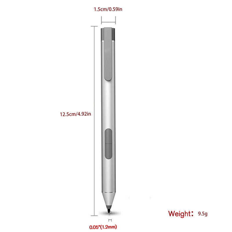 Active Pen G3 for HP Elite x2 1013 G3, HP EliteBook x360 G2/G3/G4,HP ProBook G1/G2, HP Elite Dragonfly Laptop Compatible with HP T4Z24AA 1FH00AA 4KL69AA 918171-001, Silver
