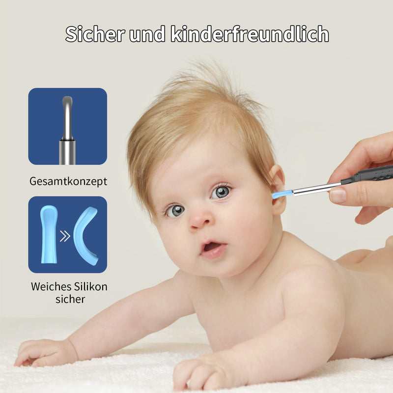 VITCOCO WI-FI 1080P Ear Wax Remover Otoscope, IP67 Waterproof Ear Cleaner for Adults, Ear Cleaning for iPhone, iPad and Android Smartphones