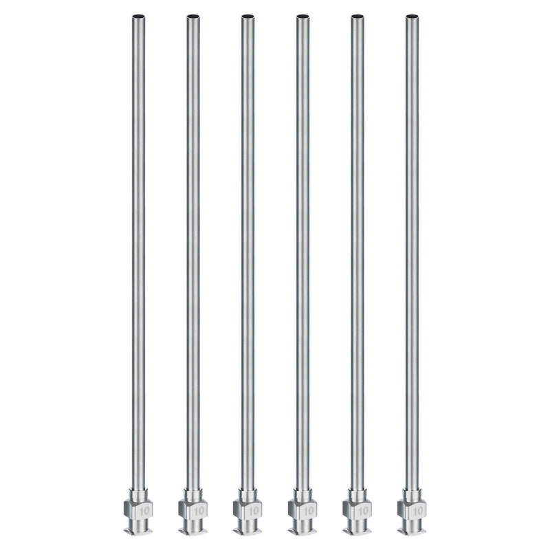 PATIKIL Blunt Tip Dispensing Needle 10G, 6 Pcs 5 Inch Stainless Steel Liquid Dispenser Needles with Lure Lock for Refilling Liquid Inks Adhesives Glue